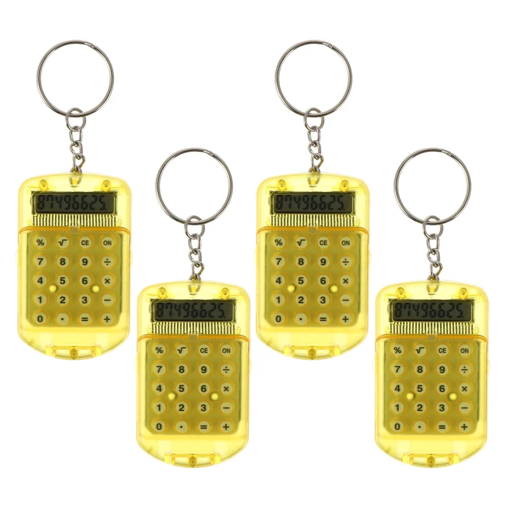 Mini llavero con calculadora portátil, tamaño de bolsillo, Material ABS Digital, 8 dígitos, LCD, aritmética, accesorios para estudiantes