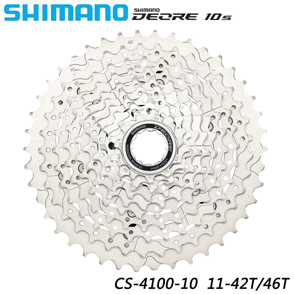 

SHIMANO DEORE CS-M4100 10 Speed Bike Cassette Sprocket MTB Mountain Bicycle Freewheel 11-42T 11-46T Bicycle Parts