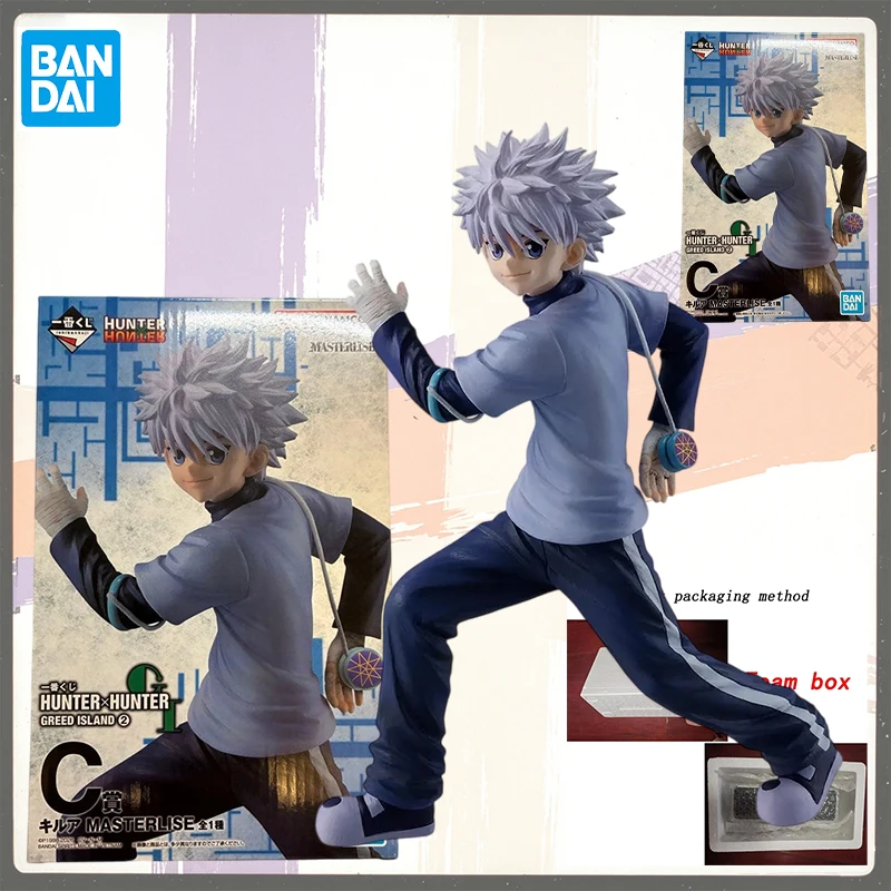 In Stock Bandai Hunter X Hunter Killua Zoldyck Figure Ichiban Kuji Greed Island C Prize Masterlise Anime Statue Collectible Gift
