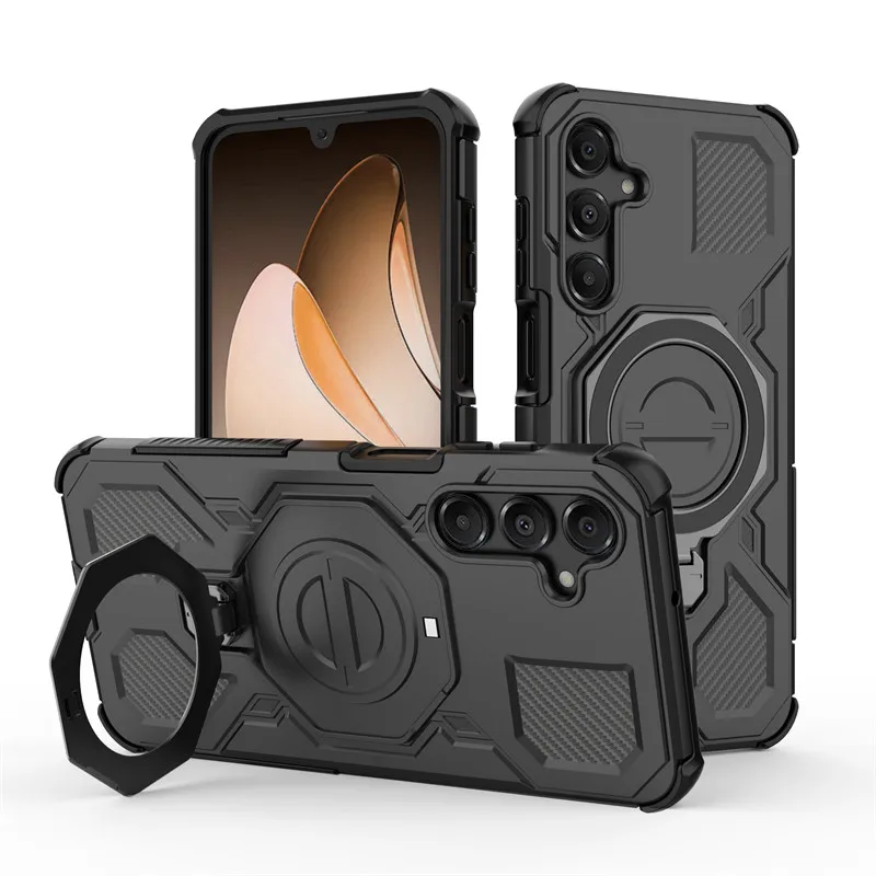 For Samsung Galaxy A16 Case Samsung A16 Cover Holder Magnetic Wireless Charging bumper Protective Phone Cases For Samsung A16