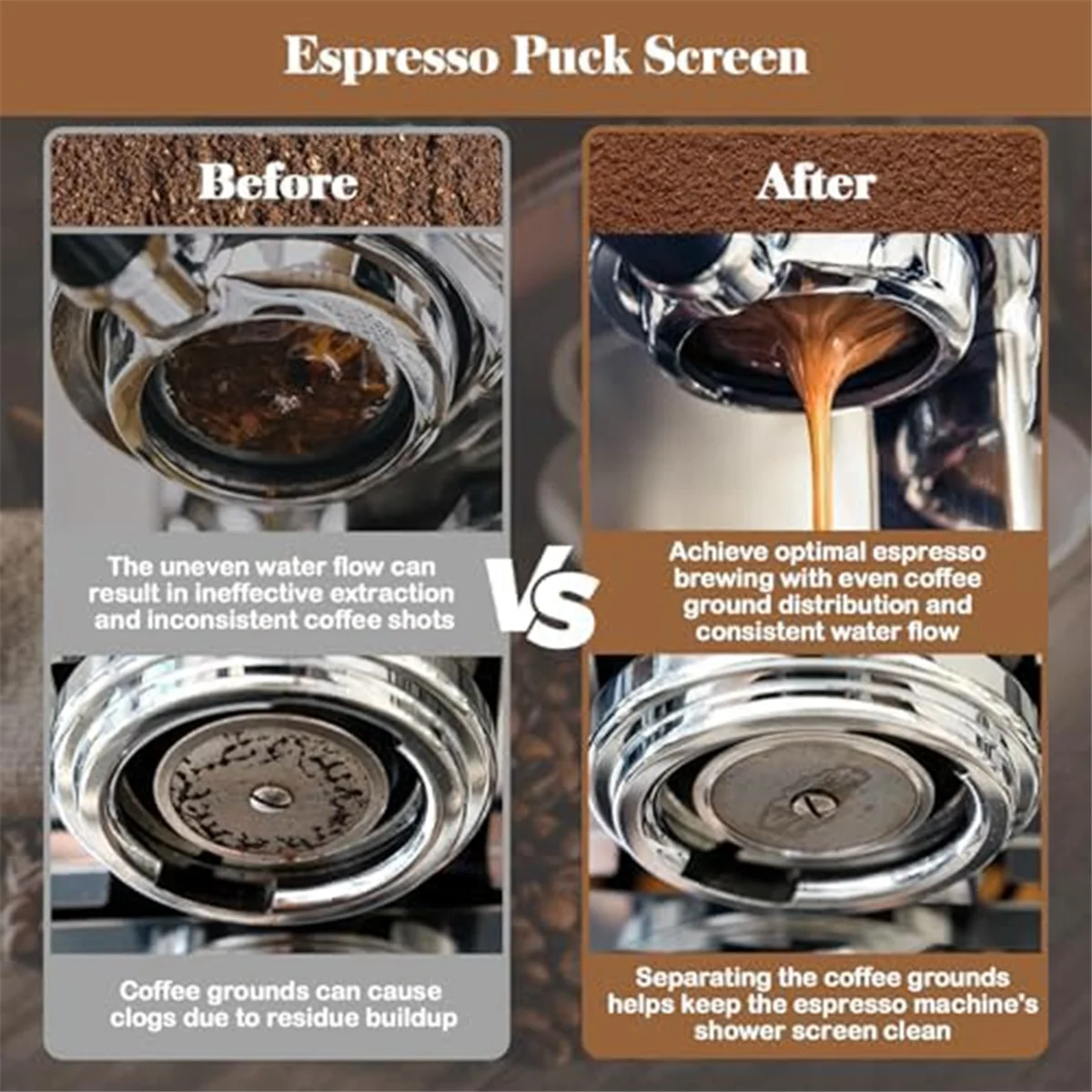 مجموعة ملحقات الإسبريسو A58E-54mm، أداة WDT، قمع الجرعات ومجموعة شاشة عفريت، محرك توزيع إبرة القهوة