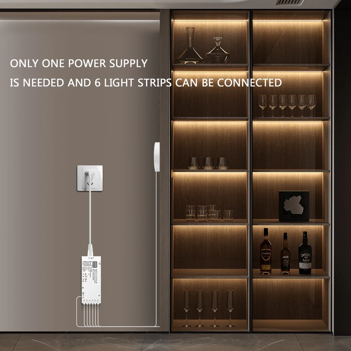 DC12V COB قطاع ضوء مجموعة 6 قطعة 5 قطعة مع عكس الضوء اللمس مفتاح مستشعر الإضاءة المتكاملة لتقوم بها بنفسك كوتابل لخزانة تحت الخزانة