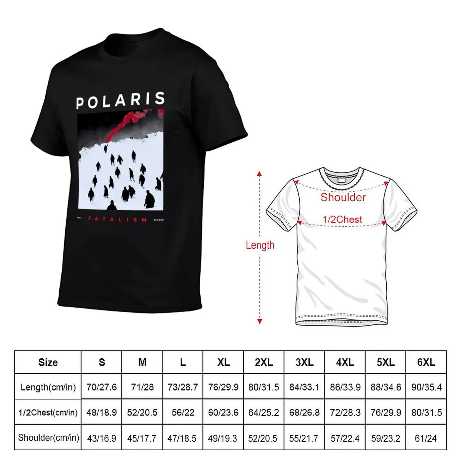 Polaris Merch Fatalism T-Shirt anime t shirts customizeds blue archive mens t shirts pack