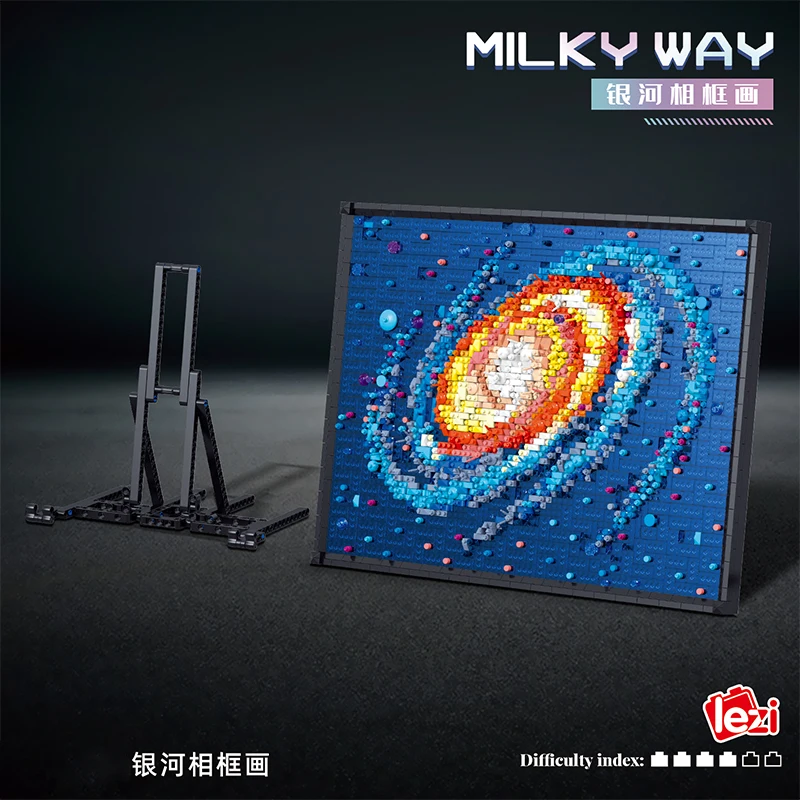 Creative The Milky Way Galaxy Building Block,3D Micro Diamond Sets,Pixel Art Painting Wall Decoration Toys,For Kids Adults Gifts