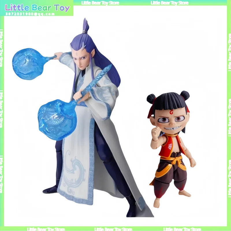 New Hot Movie Anime Character Nezha Ao Bing Mobile Handheld Doll Demon Child Descendants Model Children'S Birthday Holiday Gifts