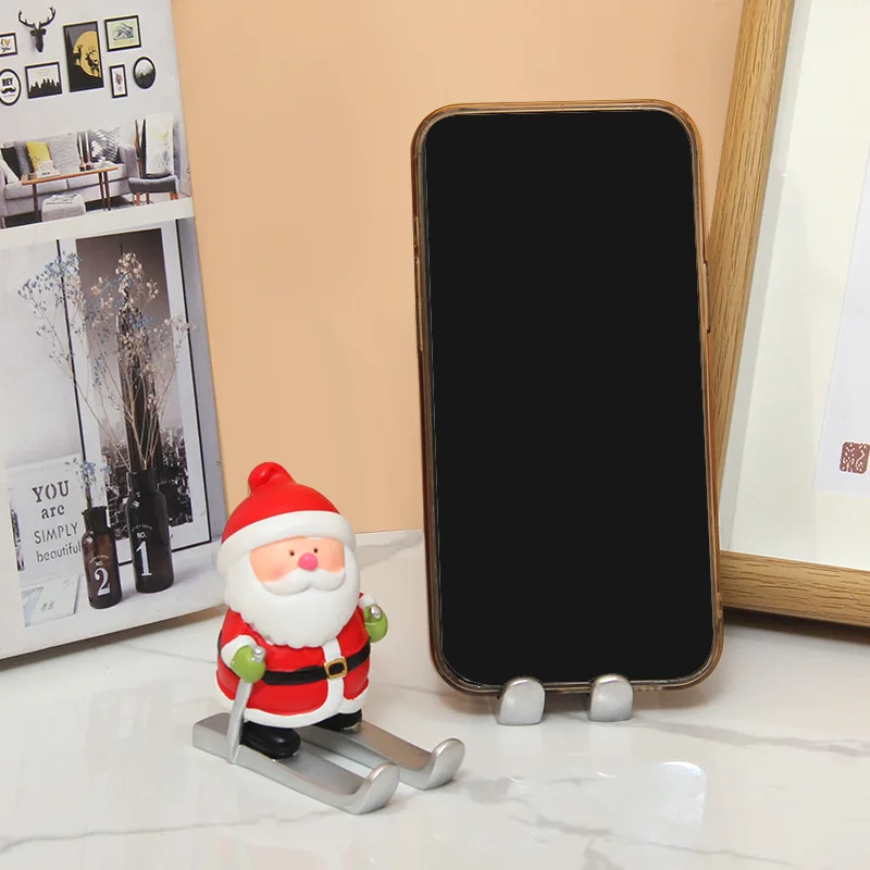 クリスマスプレゼント クリスマス携帯電話ホルダー飾り サンタクロース トナカイ ブラインドボックス 女の子のハート タブレットスタンド ギフト