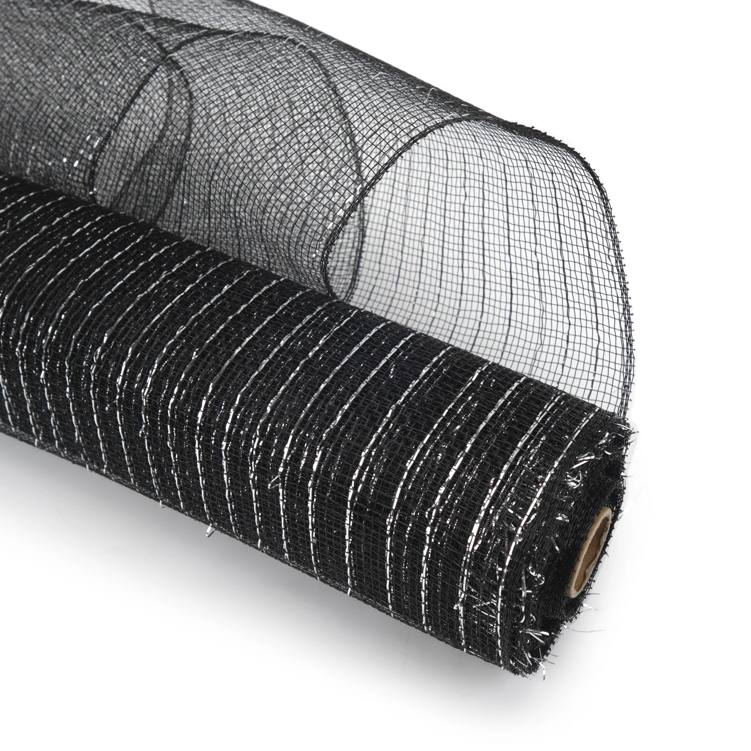 Black Decorative Mesh ribbon 10 Inch x 30 Feet(10Yard), Poly Mesh Ribbon, Ribbon Mesh Roll for Wreath Craft Yard Decoration