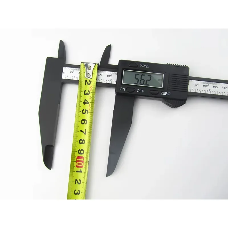 فرجار رنيه إلكتروني رقمي 12 بوصة 300 مم مع فكي طويل 90 مم فرجار رنيه رقمي بلاستيكي 0-300 مم #3