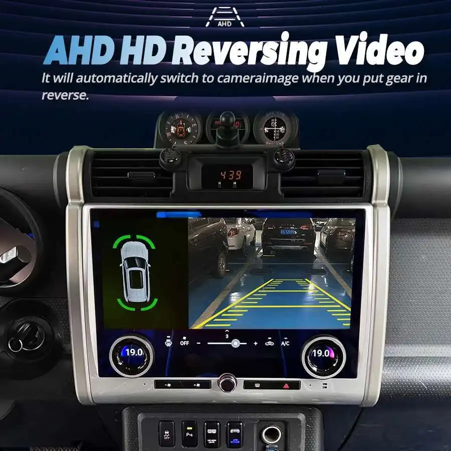 2 Din راديو السيارة الاندورويد مشغل وسائط متعددة لتويوتا FJ كروزر J15 2007-2024 Carplay Auto مع شاشة التحكم في تكييف الهواء