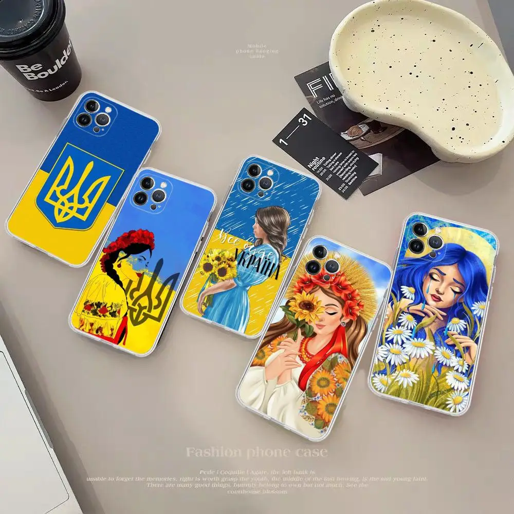 U-Ukraine F-Flag Ukraine Phone Case For iPhone 15 14 13 12 Mini 11 Pro XS Max X XR SE 6 7 8 Plus Soft Silicone Cover