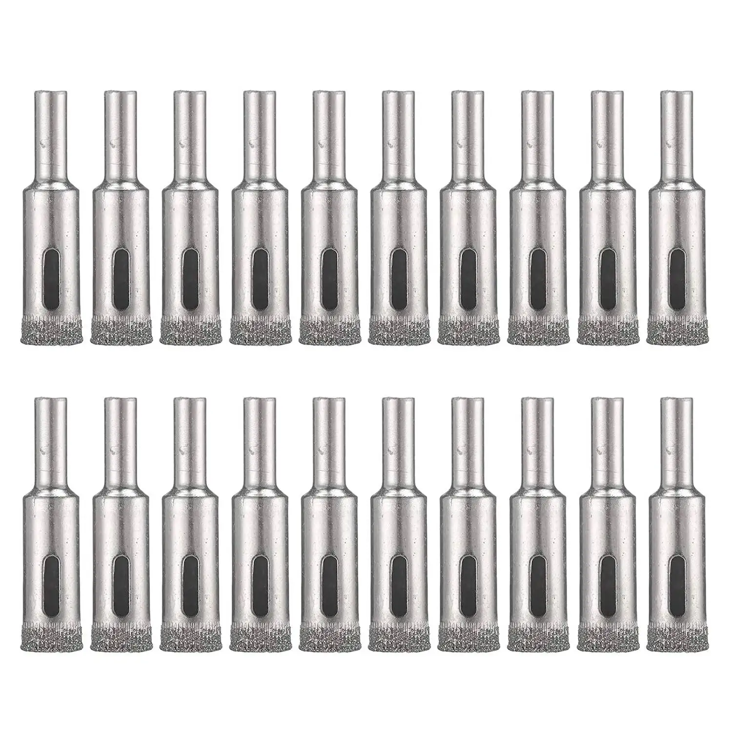 20 Pcs 1/2 Inch Diamond Drill Bits Diamond Hole Saws Hollow Core Diamond Coated Drill Bits Set Extractor Remover Tools