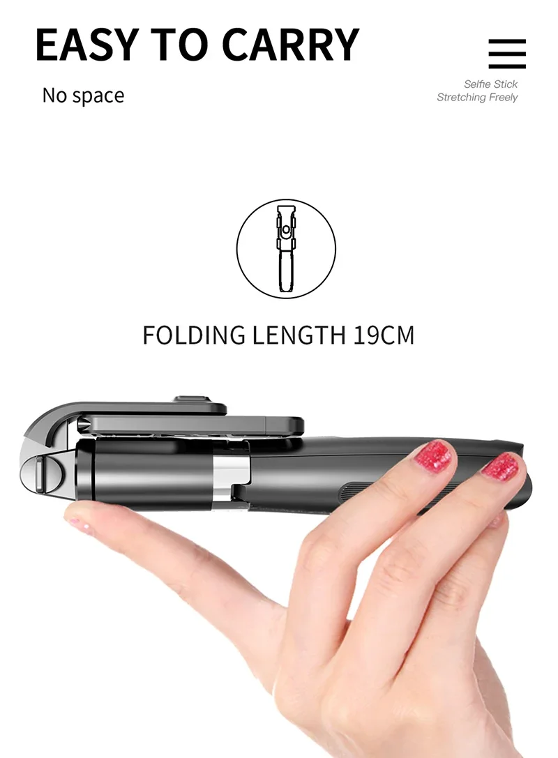 FF-H36A Selfie Stick treppiede pieghevole e supporto Video monopiedi universale per smartphone per Gopro