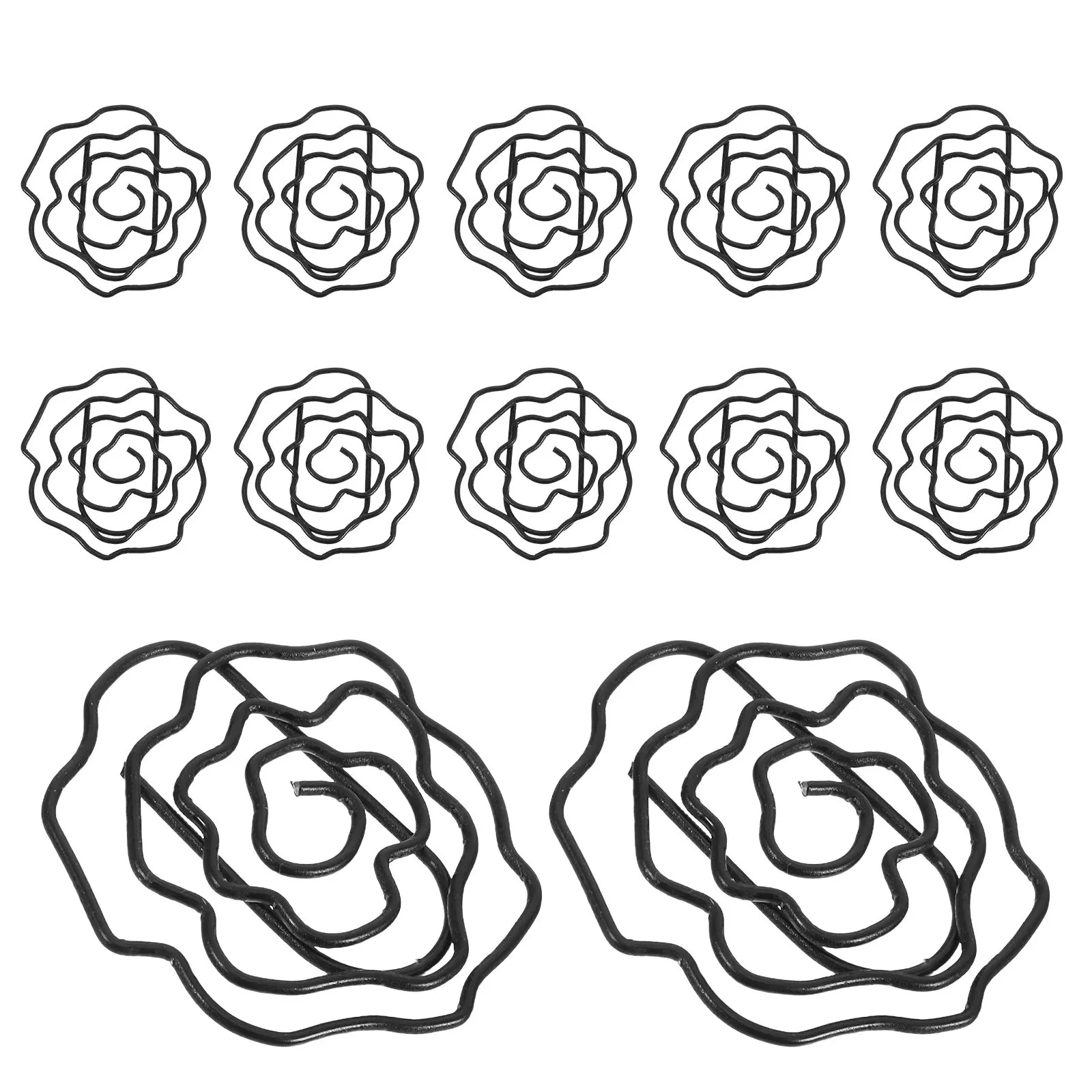 

50 шт. зажимов для бумаги в форме розы, креативные цветочные канцелярские принадлежности, декоративные зажимы для документов, милые маркеры для планировщиков, для школьных заметок