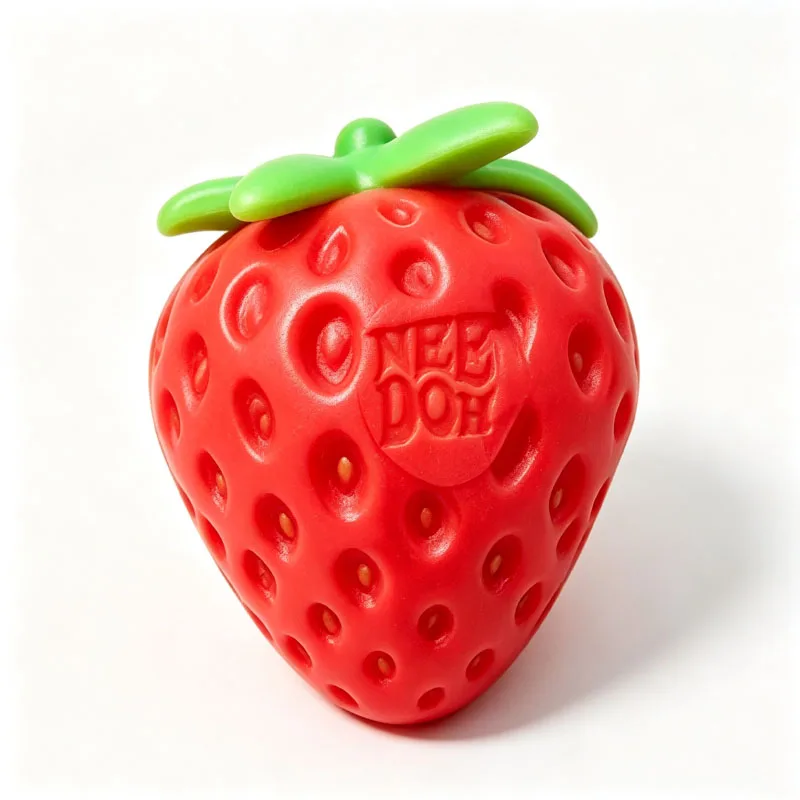 Groovy Nee Doh Schylling Fruit Stress Ball, Elastic Soft Squishy Fidget Toy, Banana Strawberry Orange Squeeze Sensory Toy - view 4