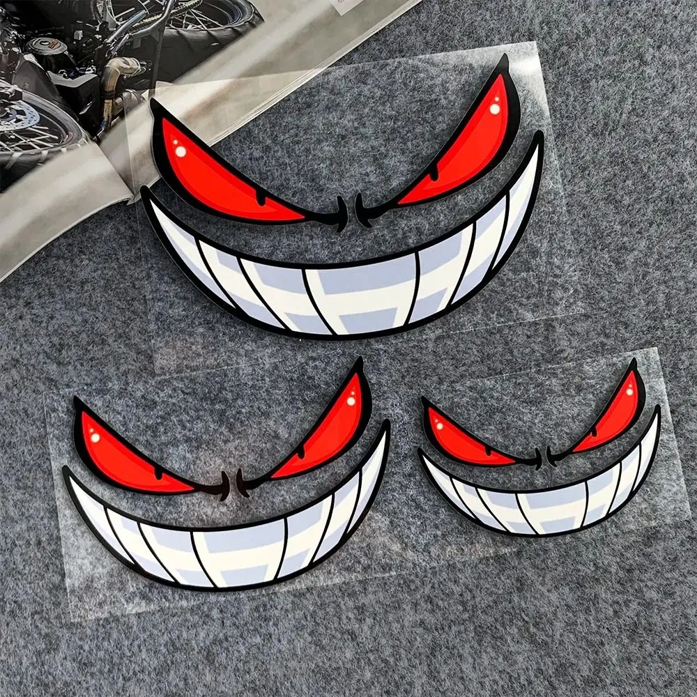 Accesorios PVC Moto Reflective Eye Stickers Red Yellow 14.5cm Motorcycle Helmet Decals Eyes Shape Electric Vehicles Stickers