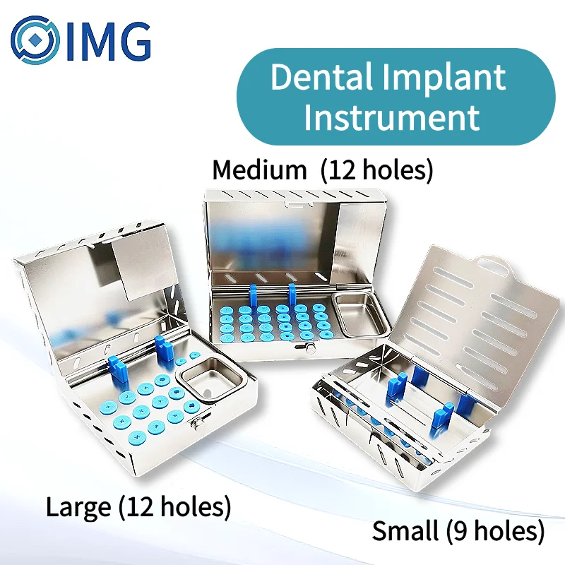 

Planting Instrument Disinfection Box Sterilization Box Planting Drill Screwdriver Set Stainless Steel Dental Material