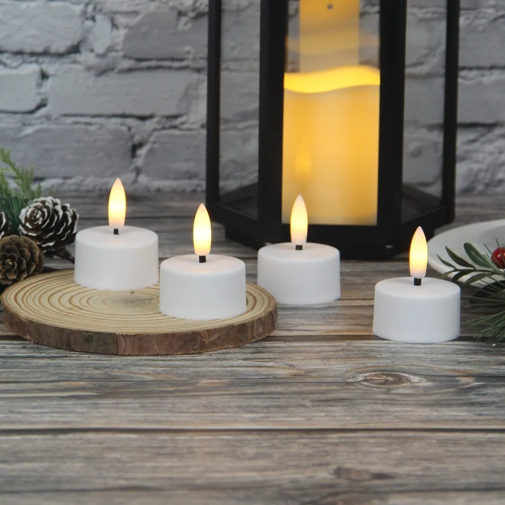 

4/6/8/12 PCS Remote Control Christmas LED Candle Light Rechargeable Warm Yellow Tea Light Flameless Candle Lamp Wedding