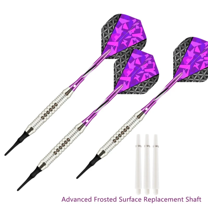 652D Soft Tip Darts Sets PET Flight Aluminium Darts Schäfte Fässer Kunststoffspitze mit Aufbewahrungsbox für Anfänger oder