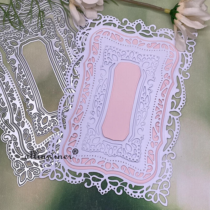 New Lace rectangular frame Metal Cutting Dies for DIY Scrapbooking Album Paper Cards Decorative Crafts Embossing Die Cuts