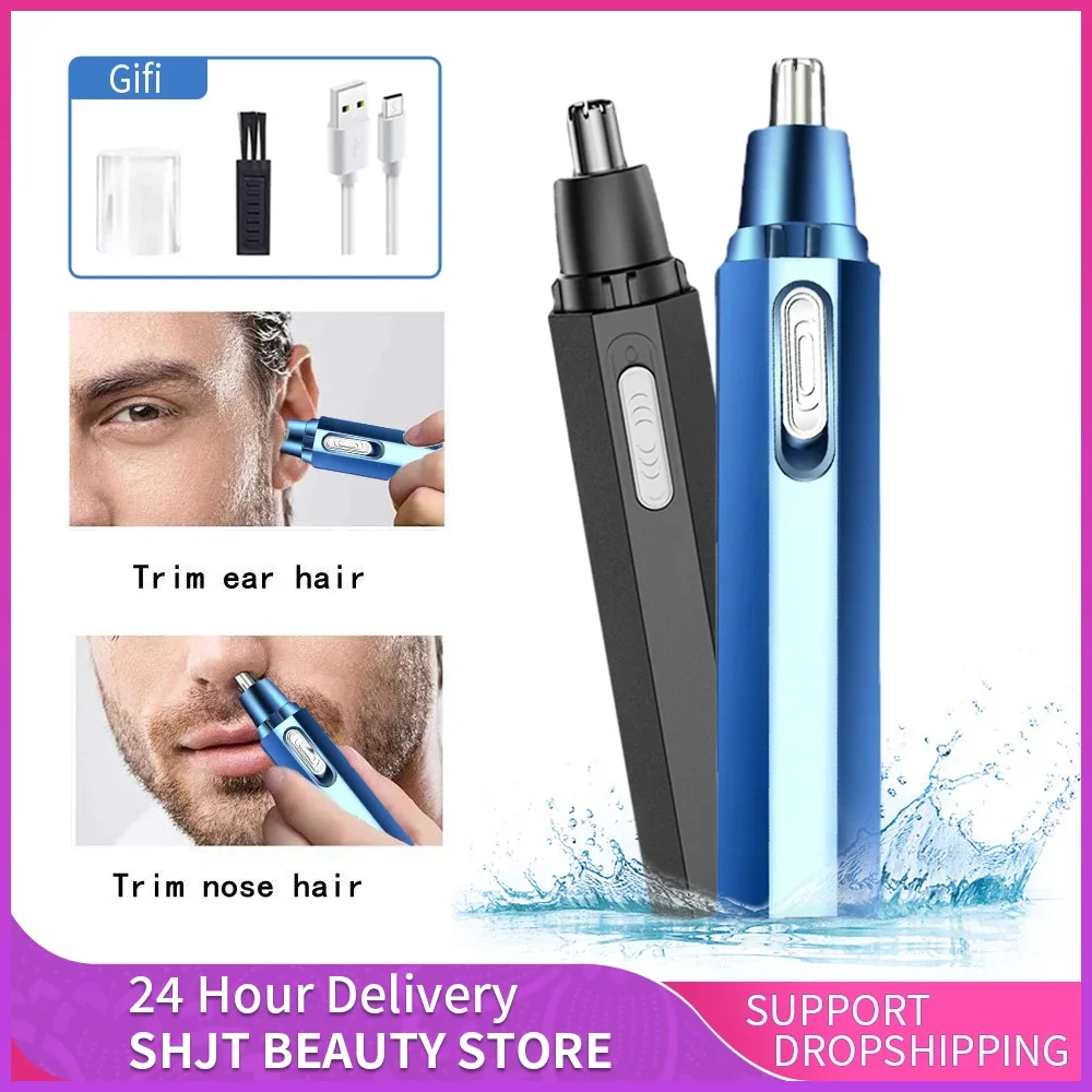 Electr Shaver Nose Ear Trimmer Safe Face Care USB Rechargeable Nose Hair Trimmer for Men Shaving Hair Removal Razor Shave Beard