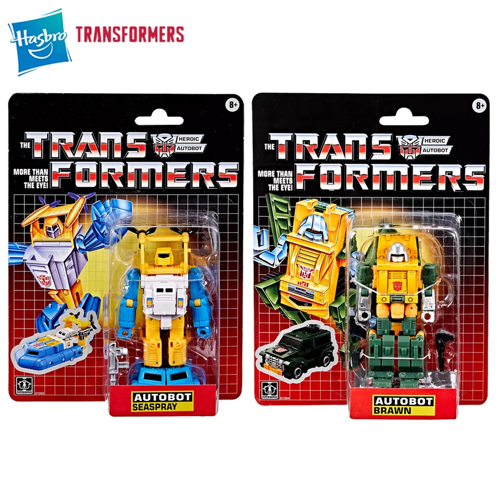 

[В наличии] Hasbro Transformers Retro G1 Autobot Seaspray & Brawn 12,7 см Коллекционная фигурка класса люкс, модель игрушки