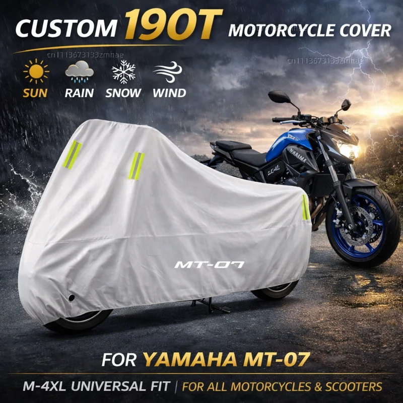 

Чехол для мотоцикла YAMAHA MT-07 MT07 MT 07 2014-2022 2021 2020 2019, водонепроницаемый, сверхпрочный, для улицы, защита от дождя, пыли и солнца