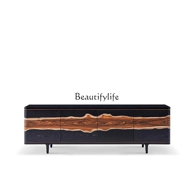 

LXAmerican light luxury solid wood TV cabinet living room storage floor cabinet art furniture oak
