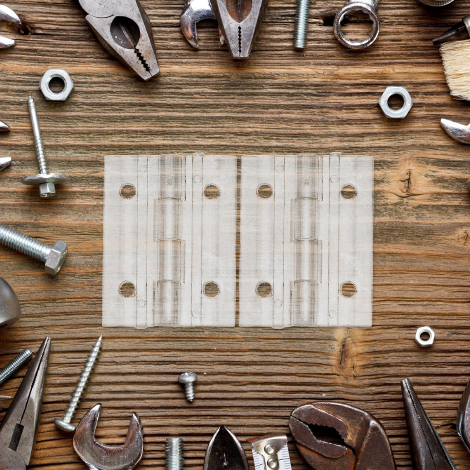 2 مجموعة مفصلة أكريليك لباب الخزانة المفصلي المستمر لا أدوات المطلوبة مادة الكمبيوتر القوية لصندوق الأدراج مفصلات صغيرة حرفية