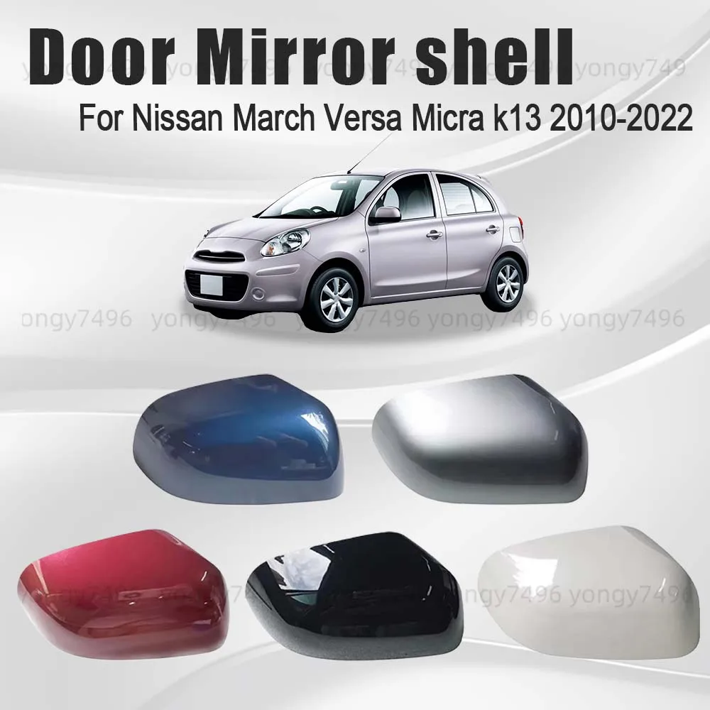 

Protective Cover Replace Door Mirror Shell For Nissan March Versa Micra k13 2010-2022 Car Rearview Accessories Black Red Blue