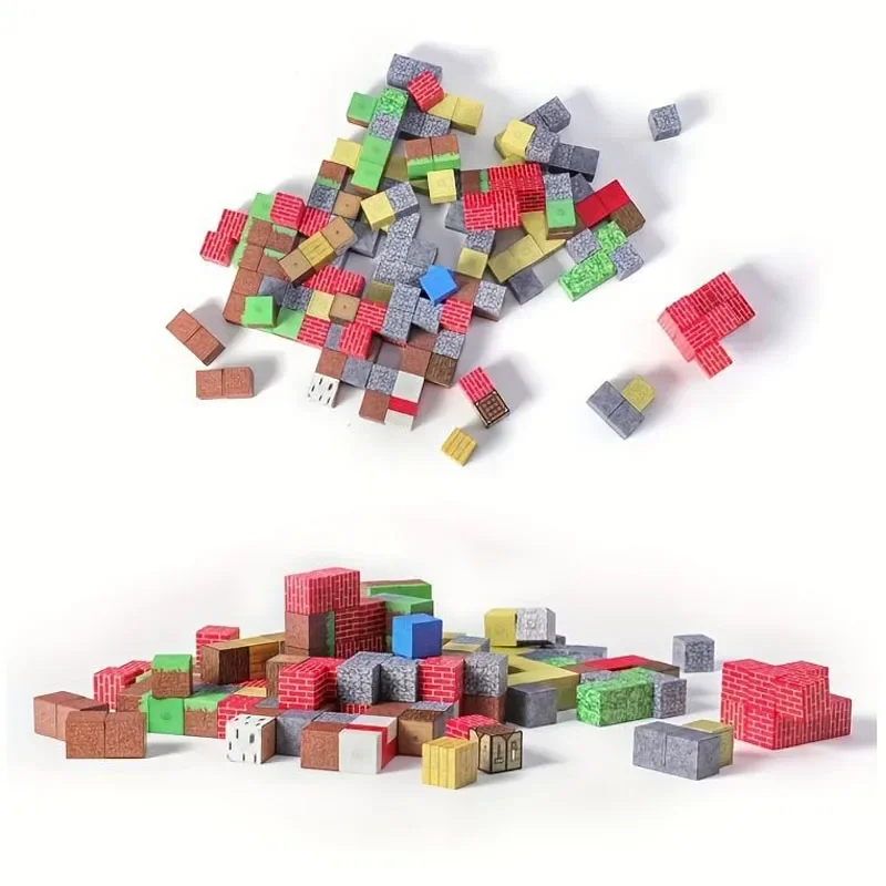 75 style my world building blocks mini-assembly diagram magnetic Minecraftinglys splicing mine magnet model building blocks toys