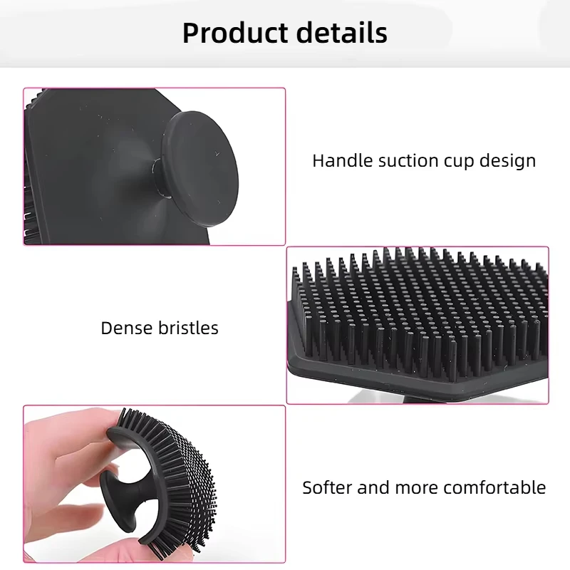 تقشير سيليكون فرشاة تنظيف الوجه المطهر لا زلة مقبض منظف الجسم ينظف وتدليك الجلد اكسسوارات الحمام