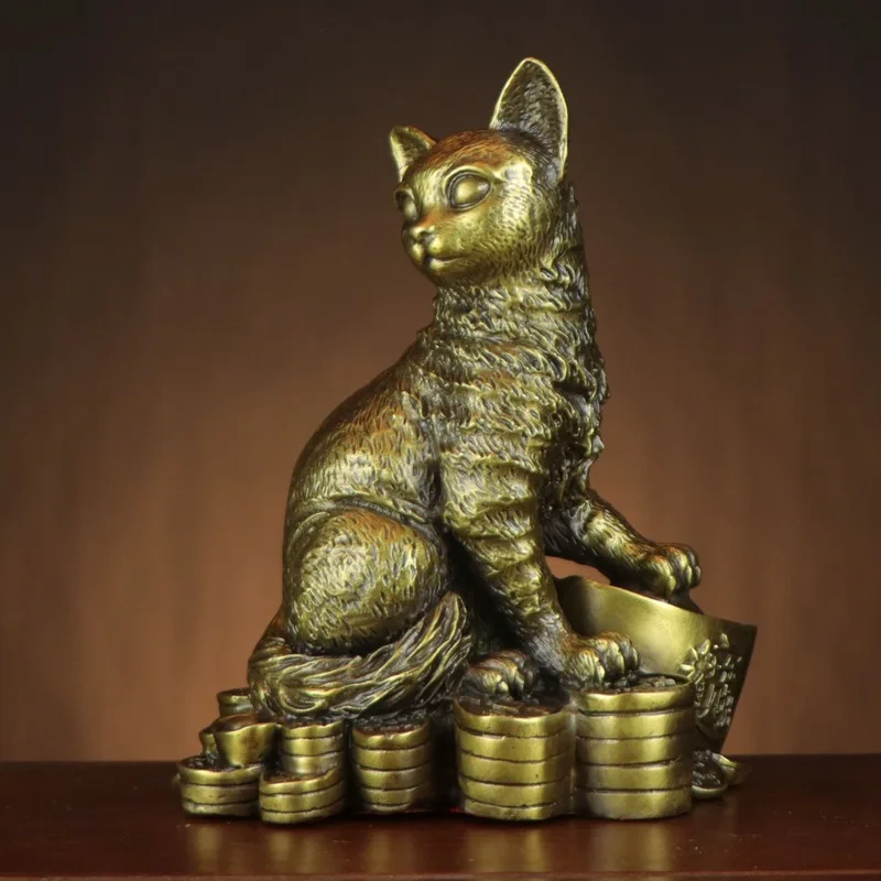 , , Ingot , Home And Office Copper Ornaments, Fortune Cat