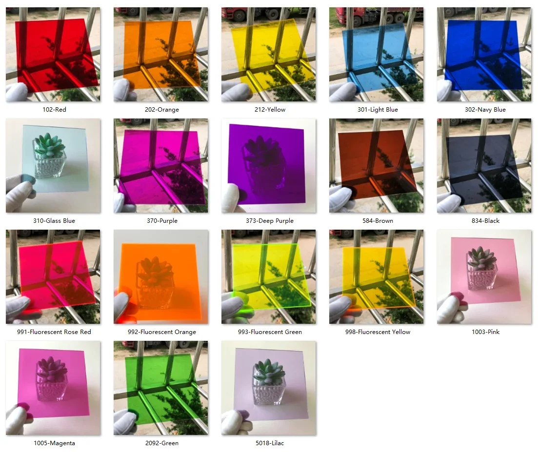 Clear Sparkle PMMA Panel 3mm Thick,8 Color Options for DIY Craft & Art Ornament Decoration