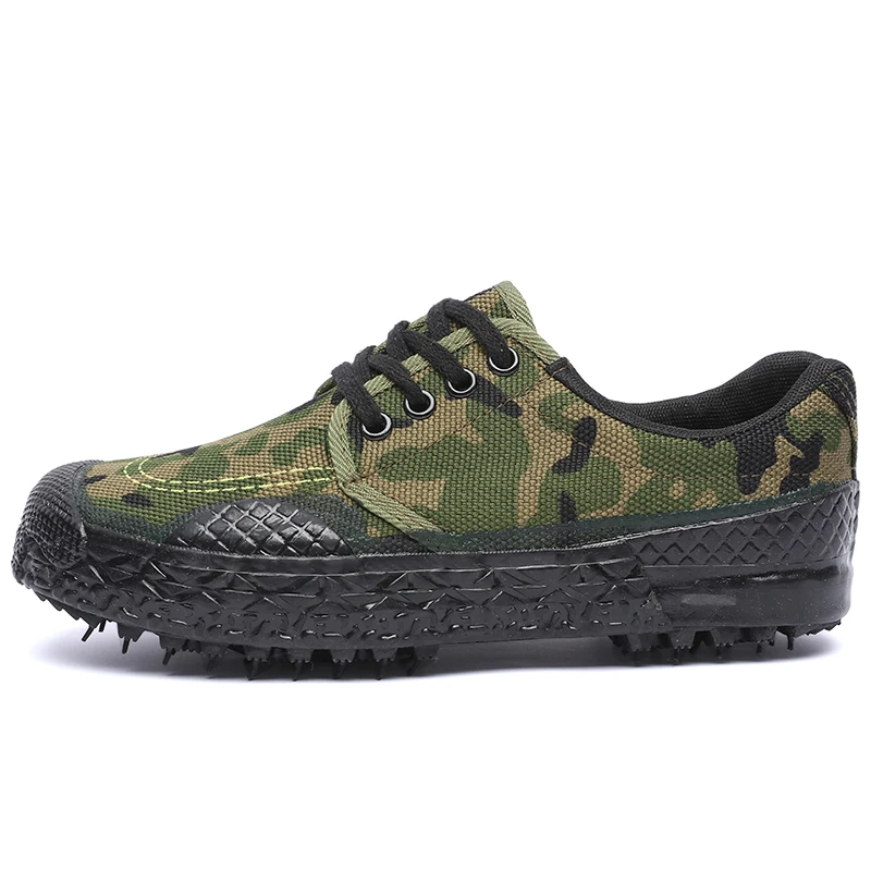 

Men Shoes Army Green Camouflage Cavans Shoes Farmer Work & Safety Rubber Shoes Man Training Liberation Shoes Outdoor Sneakers