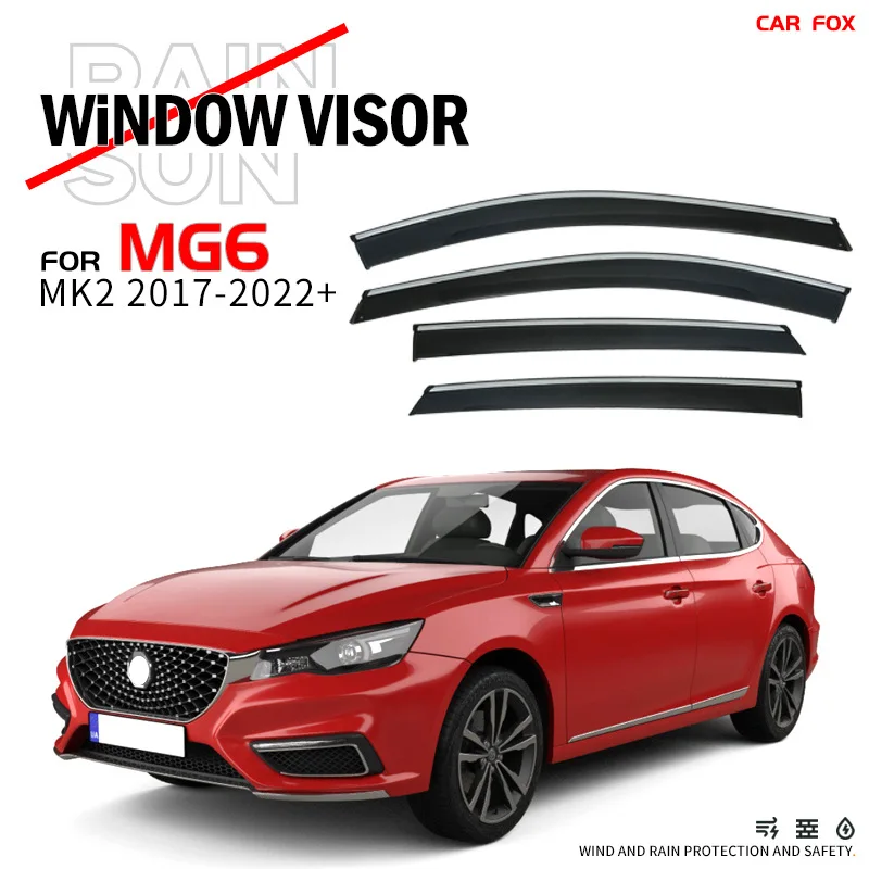 

For MG6 Sedan Hatchback Car Styling Car Window Visor Awning Shelters Windshield Side Window Rain Sun Shade Accessories 2009-2022