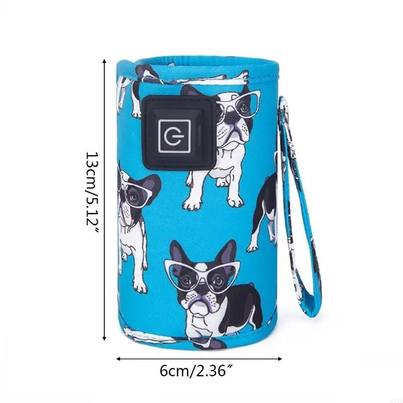 Babyflessenwarmer voor moedermelk, USB oplaadbaar om baby's te voeden tijdens nachtelijke reizen P31B