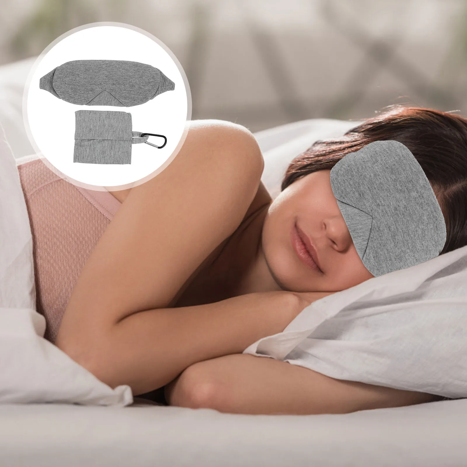 

Soft Full Blackout Sleep Mask Adjustable Strap For Travel Office Skin Protection Moisture Retaining Eye Patch Fine Lines