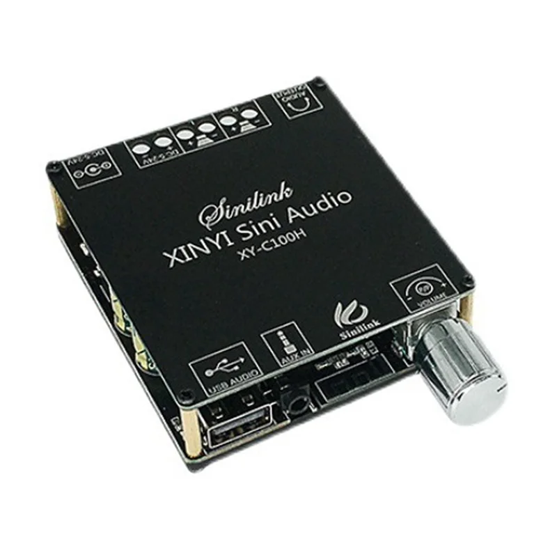 XY-C100H Bluetooth5.0 Digital Amplifier Board TPA3116D2 100W+100W 2-Channel HIFI Version 2.0 Stereo Audio Module DC5-26V&L47R