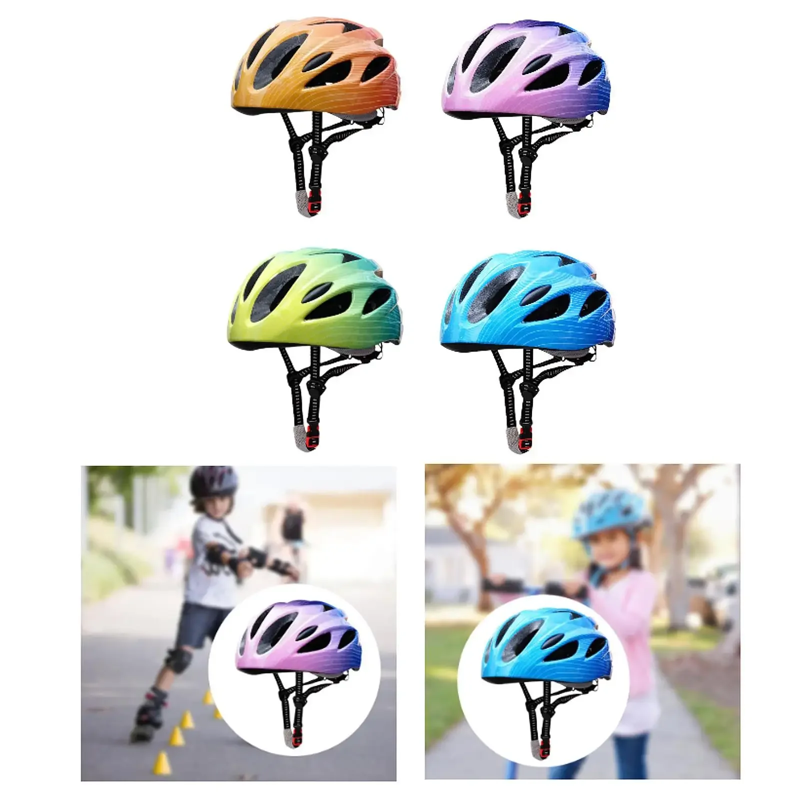 Kids Bike Helmet Impact Resistance Child Bicycle Helmet Sporting Helmet for Skateboarding Outdoor Rock Climbing Bicycling Biking