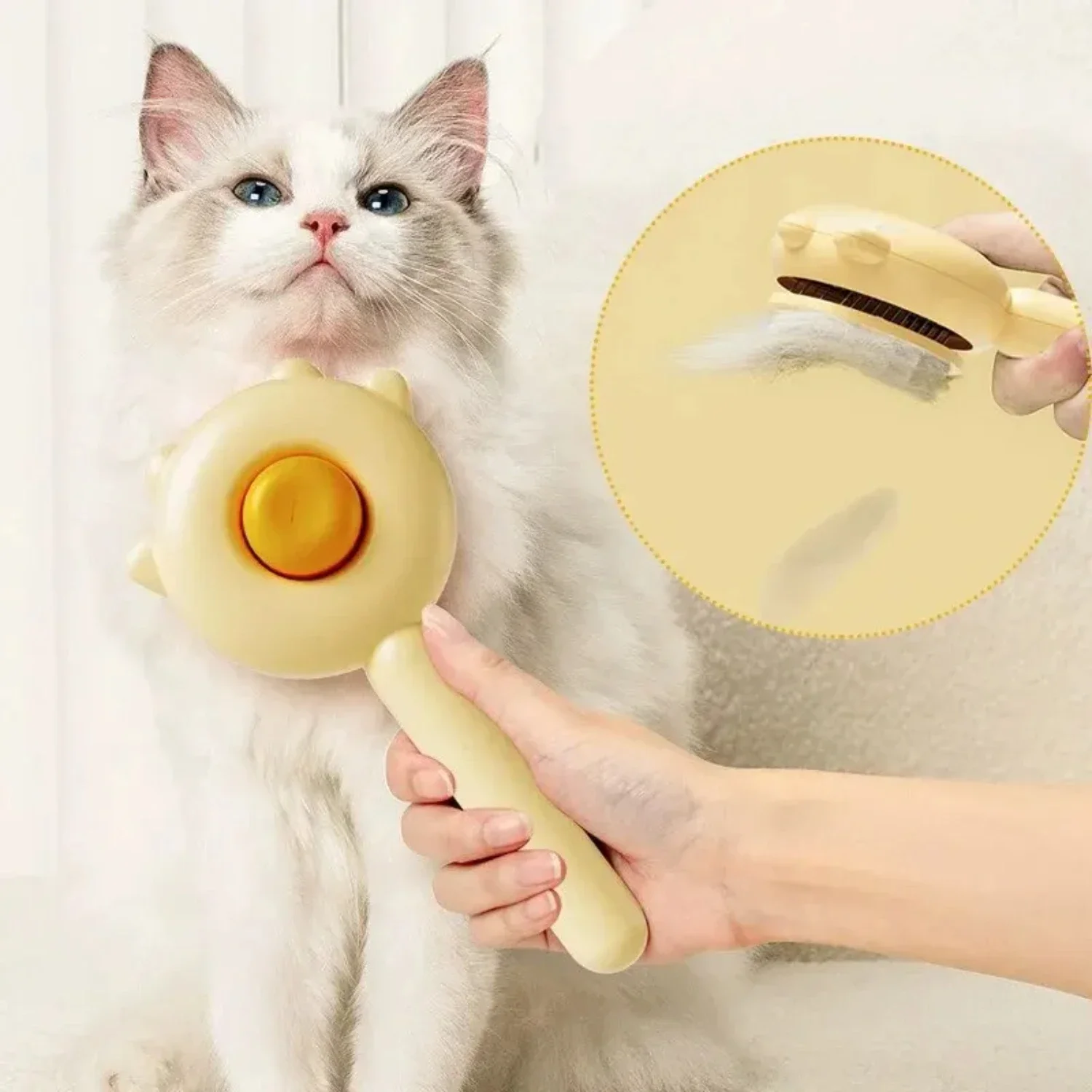 

High-Quality Premium Gentle Magic Pet Hair Removal Brush for Cats and Dogs - Top-notch Effective Stress-Relief Grooming Needle S