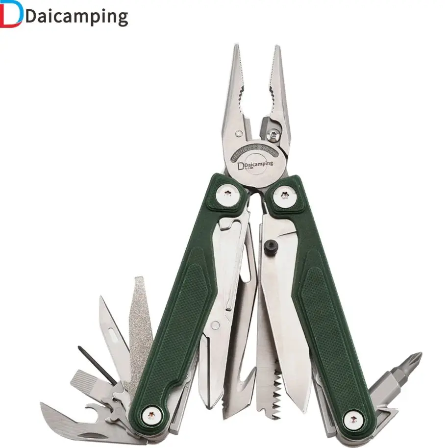 Daicamping DL7 Titanium G10 Stainless Handle Outdoor Camping Folding EDC Multi Tools Pliers Hand Tools Set Multi-tools Kit
