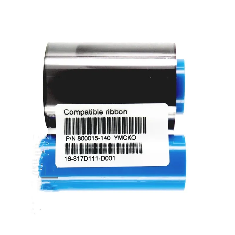 Compatible 800015-140 YMCKO Color Ribbon 200 Prints For Zebra P300C P310C P420C P500 P520C P600 P720 Card Printer