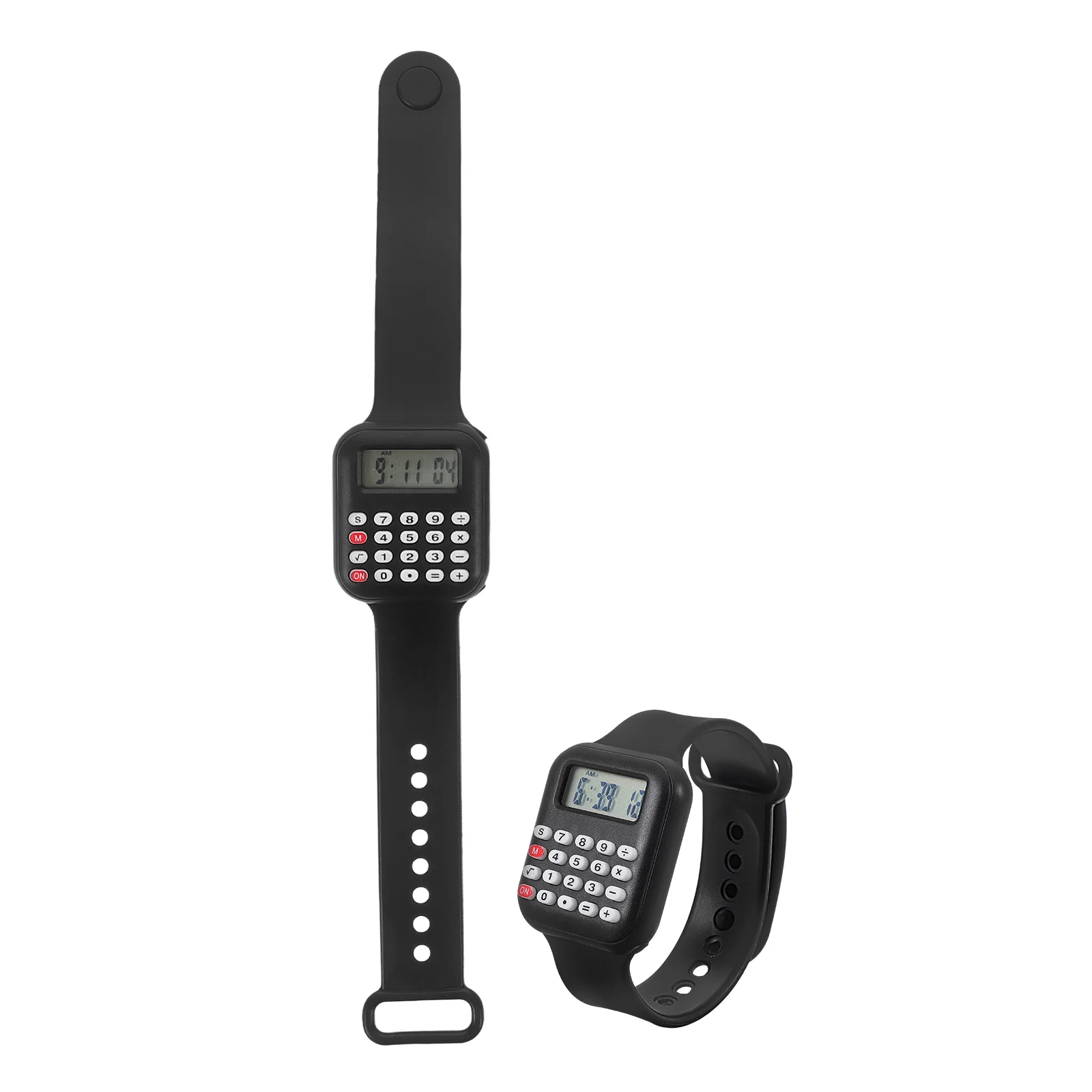 

2pcs Electronic Calculator Watch Portable Learning Small Calculation Wristwatch For Office