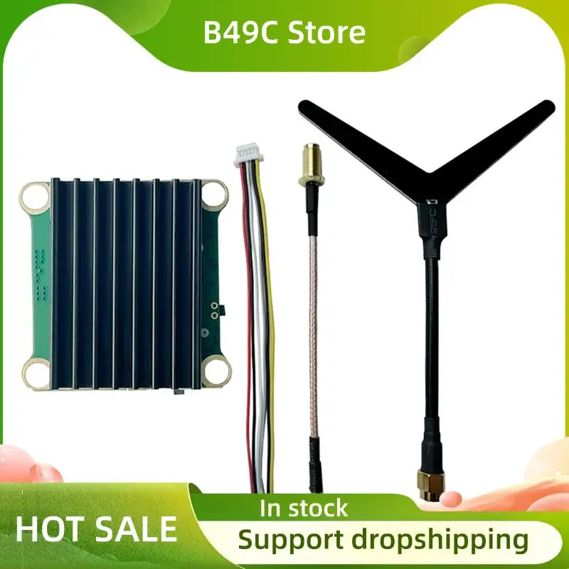 B49C 1.2G 1.3G VTX 3W 3000Mw 9 Channels For FPV Audio Video Transmitter With Built-In Antenna For FPV RC Racing Drone(PAL/NTSC)