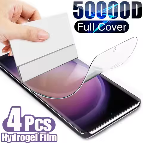 4Pcs Hydrogel Film For Samsung Galaxy S24 S23 S20 S21 S22 Plus Ultra FE Note 20 9 10 Plus A52S A30 A53 A51 A50 Screen Protector