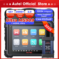 Autel MaxiSYS MS909 Top Intelligent Scanner Same as Ultra MS919 J2534 Diagnostic Tools Motor TruSpeed Topology 2.0 Up of Elite 2