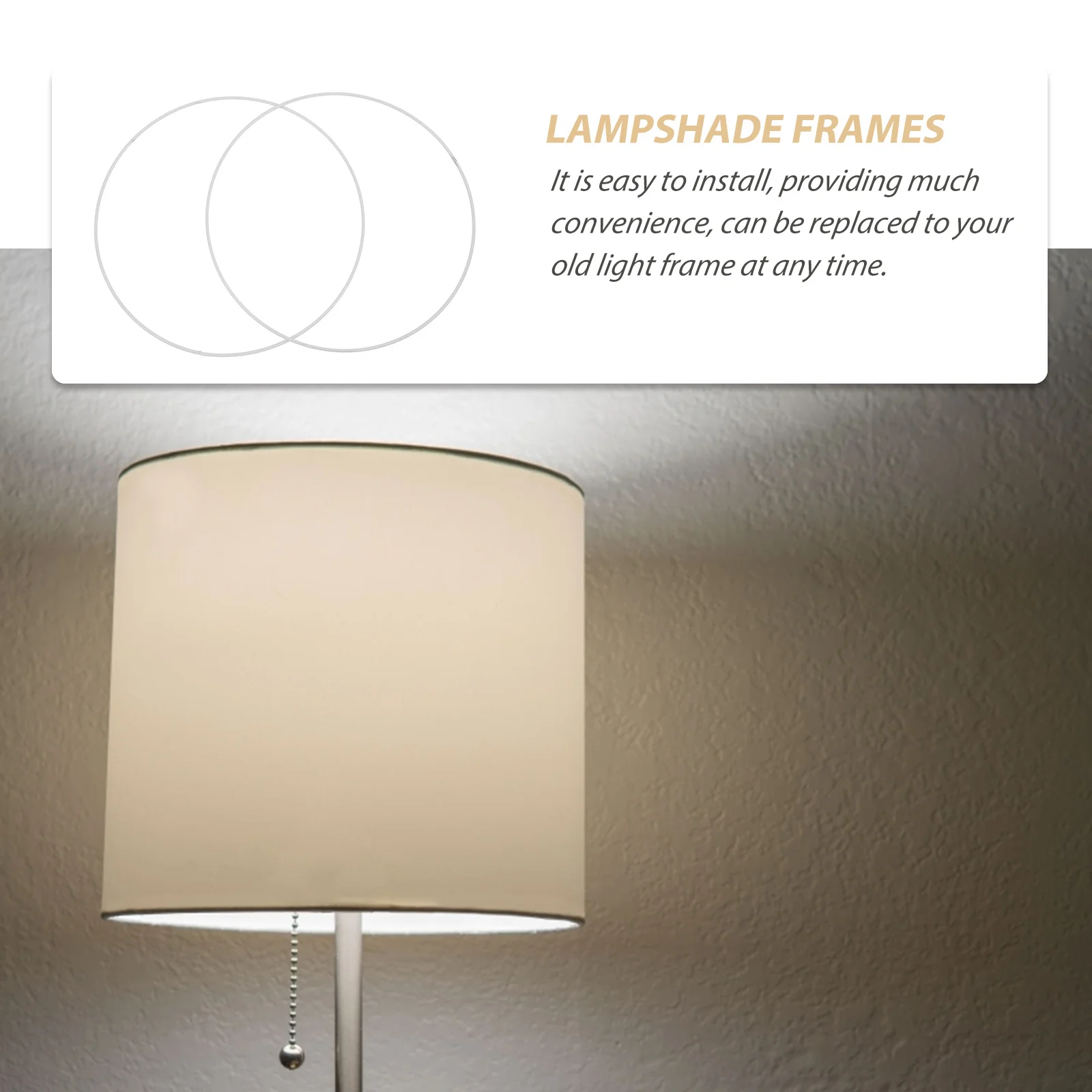 

2pcs Round Iron Lamp Shade Ring 30Cm Vintage Wire Cover Holder For Pendant Light Chandelier Diy Decor Lighting Accessory