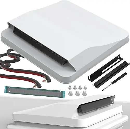 

Universal Upgrade 14 Inch White RV Roof Vent Cover Kits Replacement Parts For Trailer Camper Motorhome