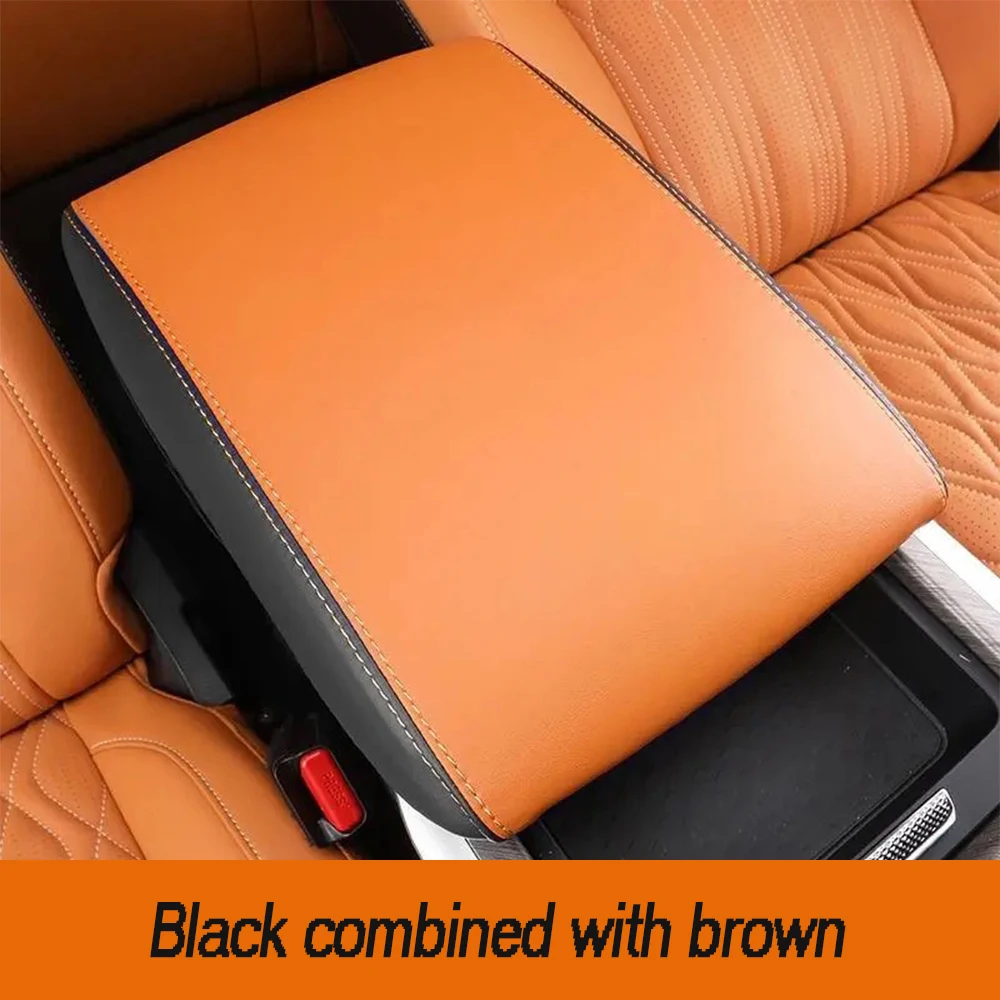 

For GWM Great Wall WEY Tank 500 2023 2024 Leather armrest box cover central armrest box leather cover car interior accessories