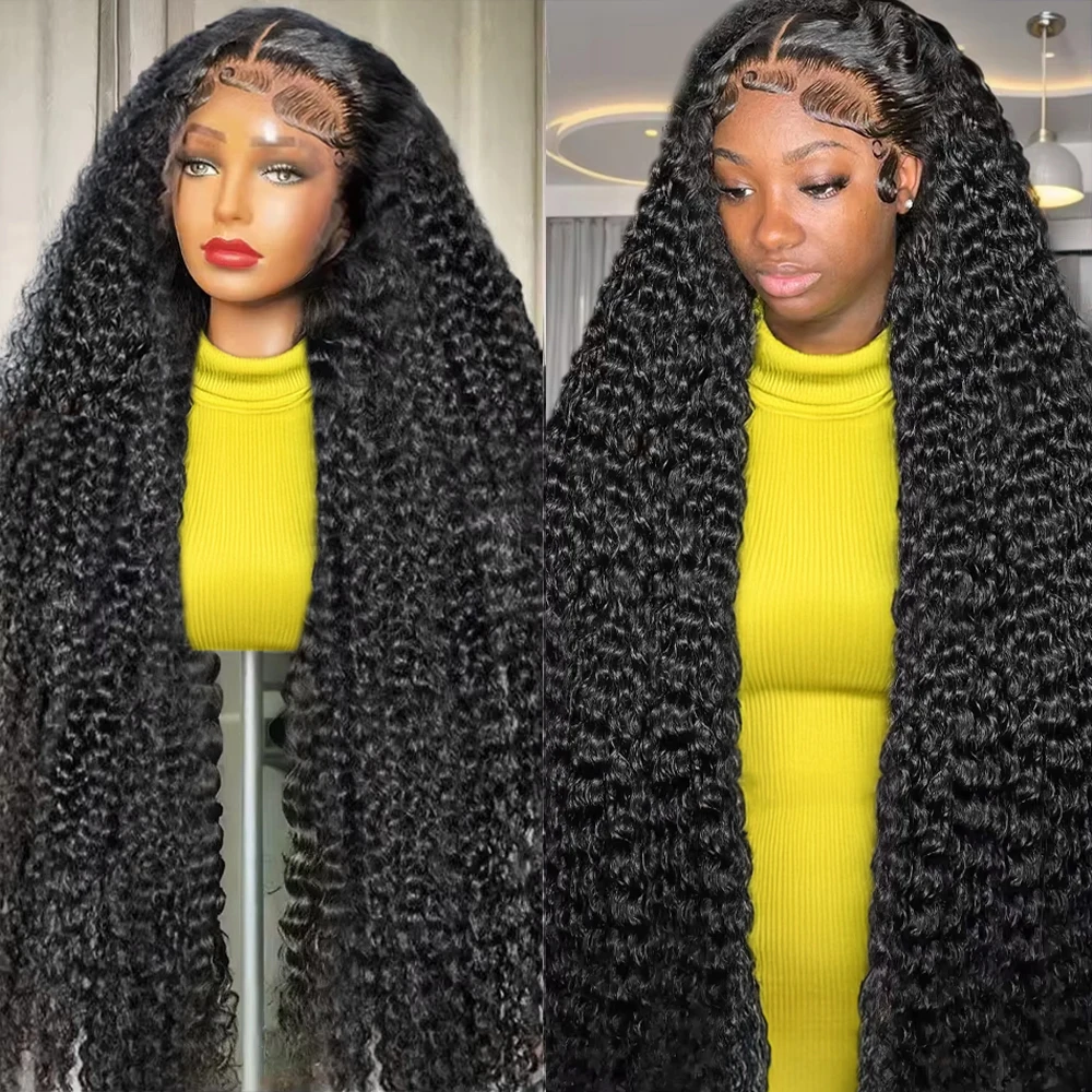 

300% High Density Loose Deep Wave 40 46Inch 13x6 13x4 360 HD Lace Frontal Human Hair Wig Brazilian Raw Hair Curly Wigs For Women